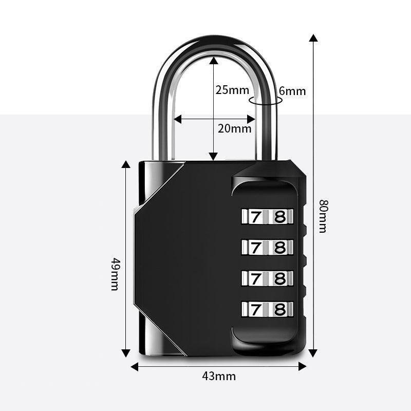 4 Digit Combination Padlock, Waterproof - Silver - view 5