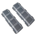 4-Grid Parts Storage Box with Lid, Pack of 2 - Black