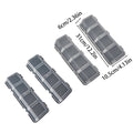 4-Grid Parts Storage Box with Lid, Pack of 2 - Black - view 4