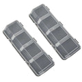 4-Grid Parts Storage Box with Lid, Pack of 2 - Grey
