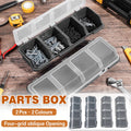 4-Grid Parts Storage Box with Lid, Pack of 2 - Grey - view 2