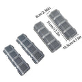 4-Grid Parts Storage Box with Lid, Pack of 2 - Grey - view 4
