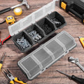 4-Grid Parts Storage Box with Lid, Pack of 2 - Grey - view 5