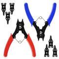 4-In-1 Circlip Plier Set with Snap Ring Heads - Blue - view 3