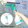 4-In-1 Window Cleaning Tool with Spray Bottle and Microfibre Head