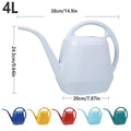 4 Litre Long Spout Watering Can with Double Handle - Teal - view 4