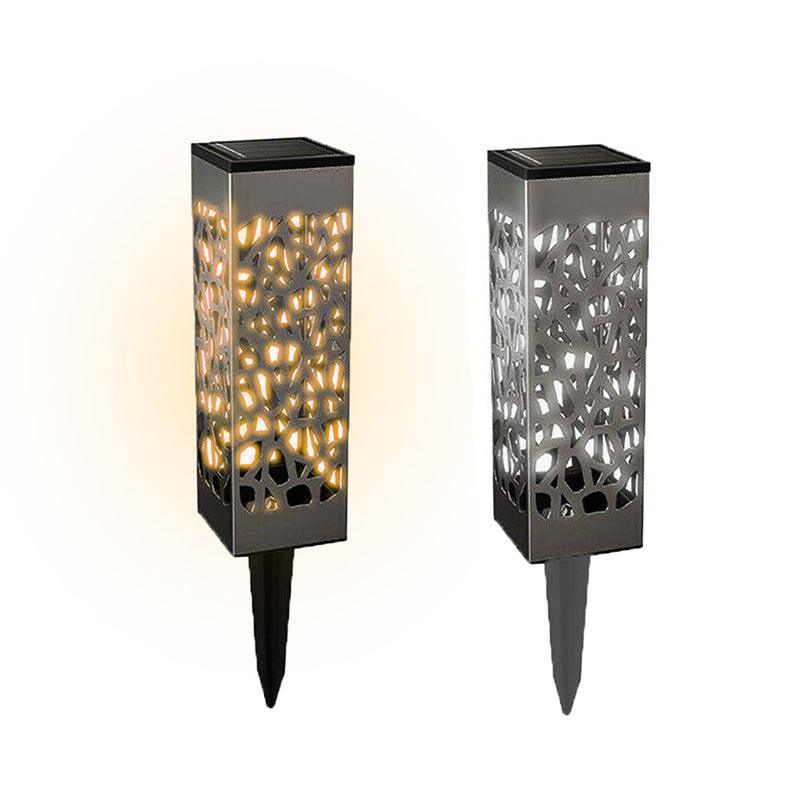 4 Pack Solar Garden Path Lights, LED Outdoor Stake Lamps - White - view 3