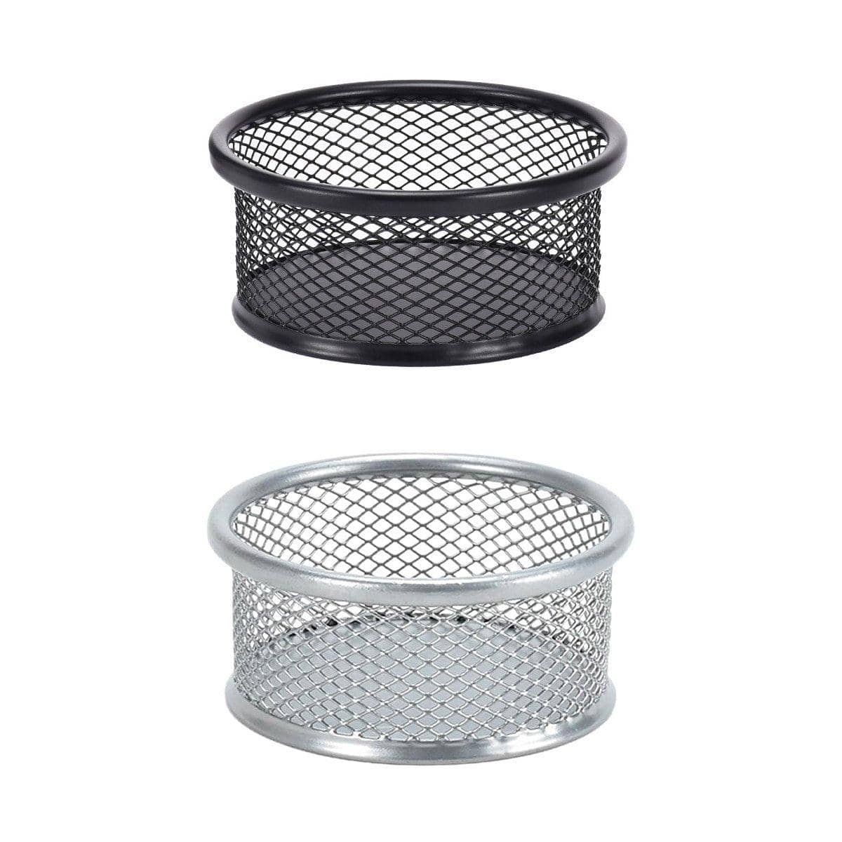 4 Piece Mesh Paper Clip Holder Set - Silver - view 3