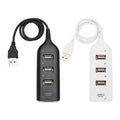 4 Port USB 2.0 Hub High Speed Slim Compact Expansion Splitter, White - view 3