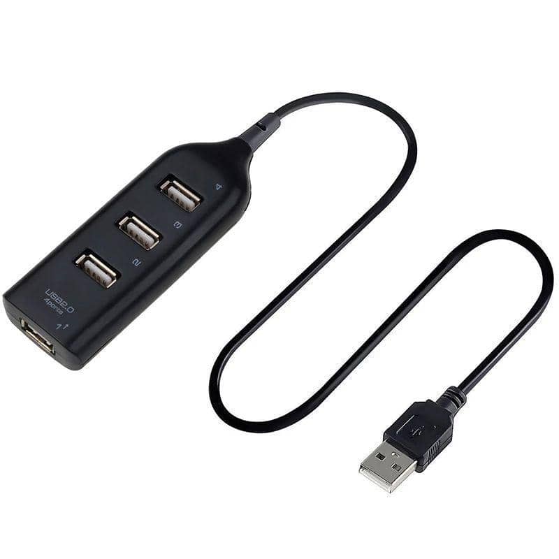4 Port USB 2.0 Hub High Speed Slim Compact Expansion Splitter, White - view 5