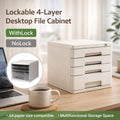 4 Tier Desktop File Storage Cabinet, A4 and Letter - No Lock - view 2