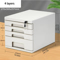 4 Tier Desktop File Storage Cabinet, A4 and Letter - No Lock - view 4