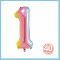 40 Inch Foil Number Balloon, 100cm Super Large – Rainbow 0 - view 5