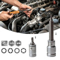 40 Piece Torx Hex and Spline Socket Bit Set 3/8 and 1/2 Drive, Long and Deep - Silver - view 4