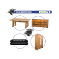 Easyroll 75mm Black Nylon Fixed Machine Castor, 500kg Load
