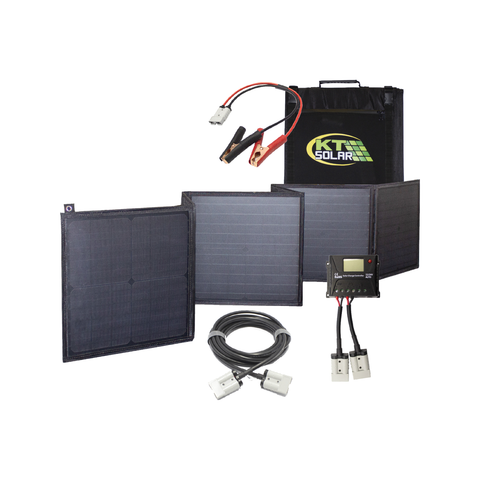 KT Solar 120W 12V Blanket Solar Panel Kit - Portable - Black - Includes 10A PWM Controller - SuperSaverAU - view 1