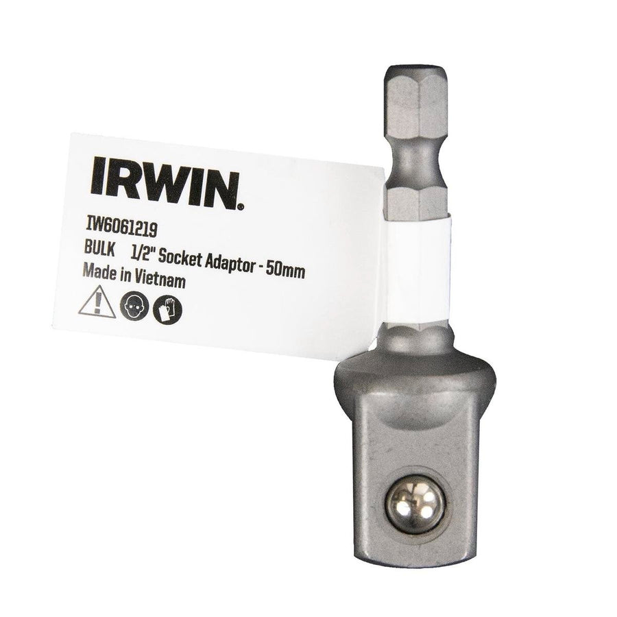Irwin 50mm 1/2" Socket Adaptor - Durable Tool for Metal & Wood Fastening - SuperSaverAU - view 1