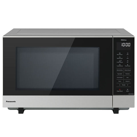 Panasonic 27L flatbed inverter microwave - 1000W, silver, touch controls, 17 menu options - NN-SF57QSQPQ