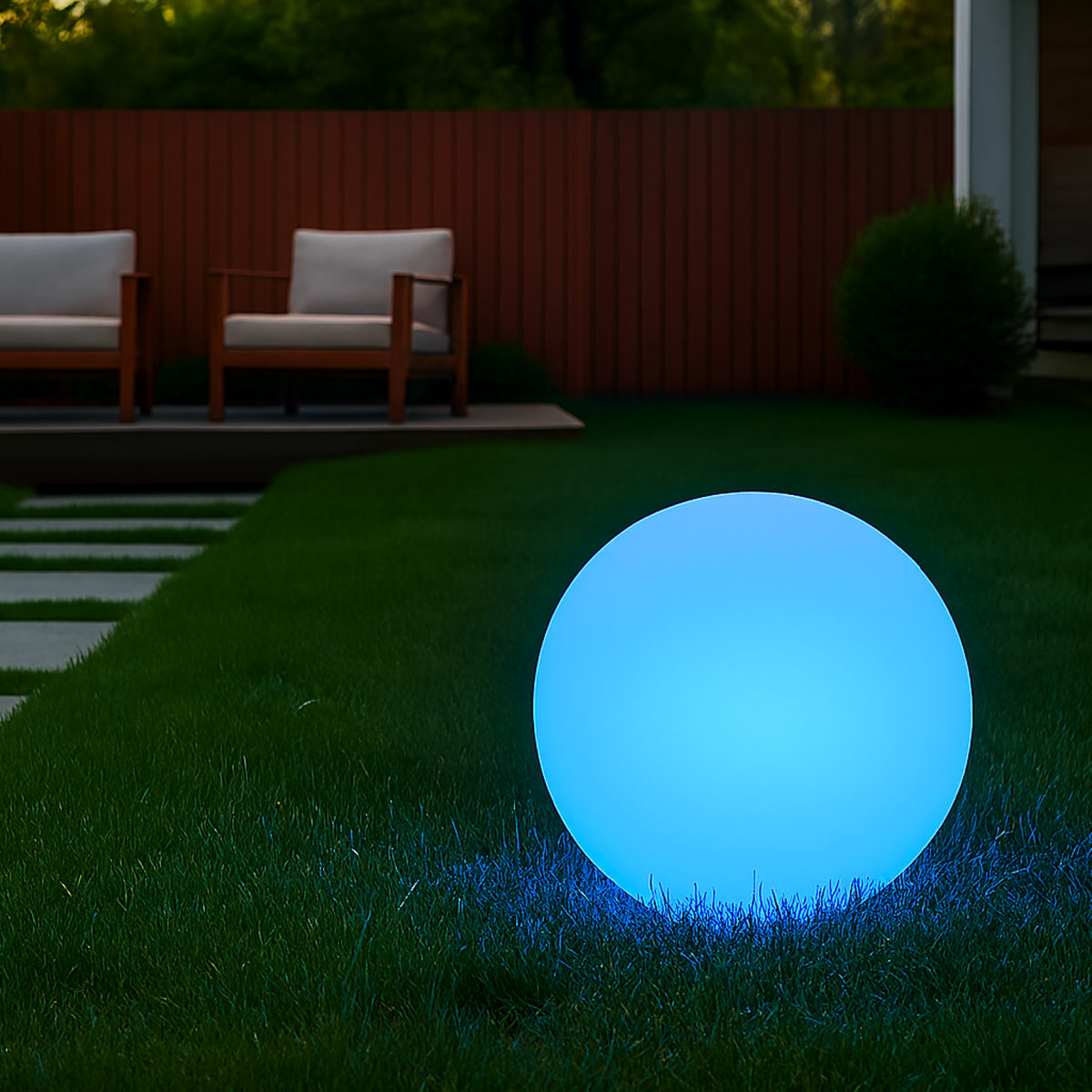 Click Solar Ball Light - 20cm - Outdoor - Automatic - Warm White & RGB - SuperSaverAU - view 3