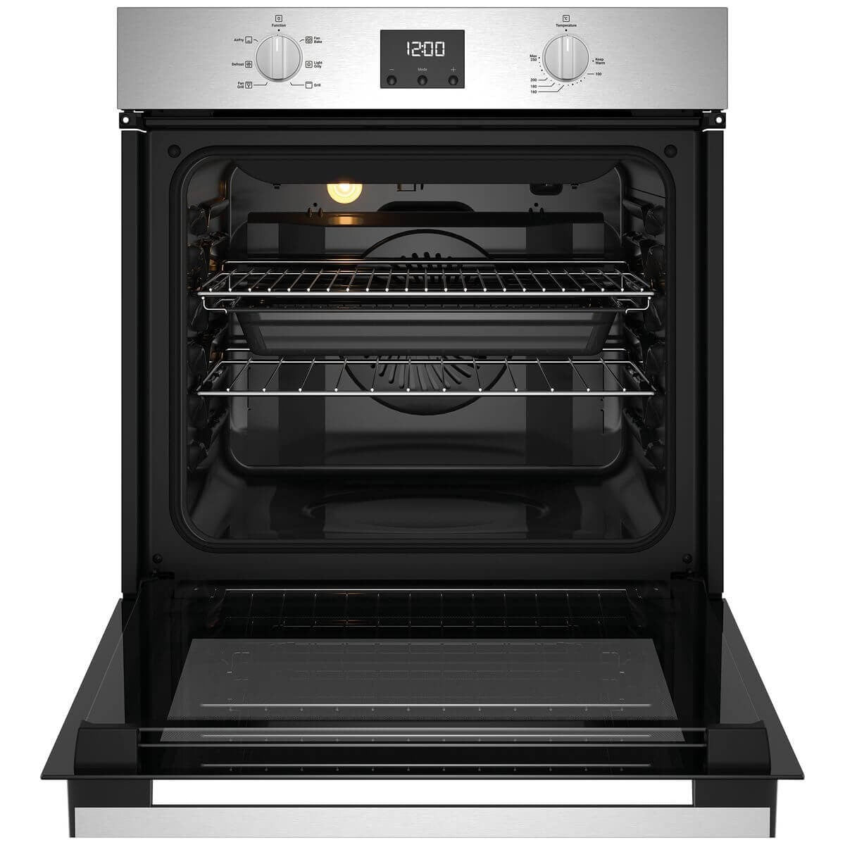 Chef 60cm electric oven 80L with AirFry - stainless steel, 6 functions, 10A plug-in - CVE6414SC