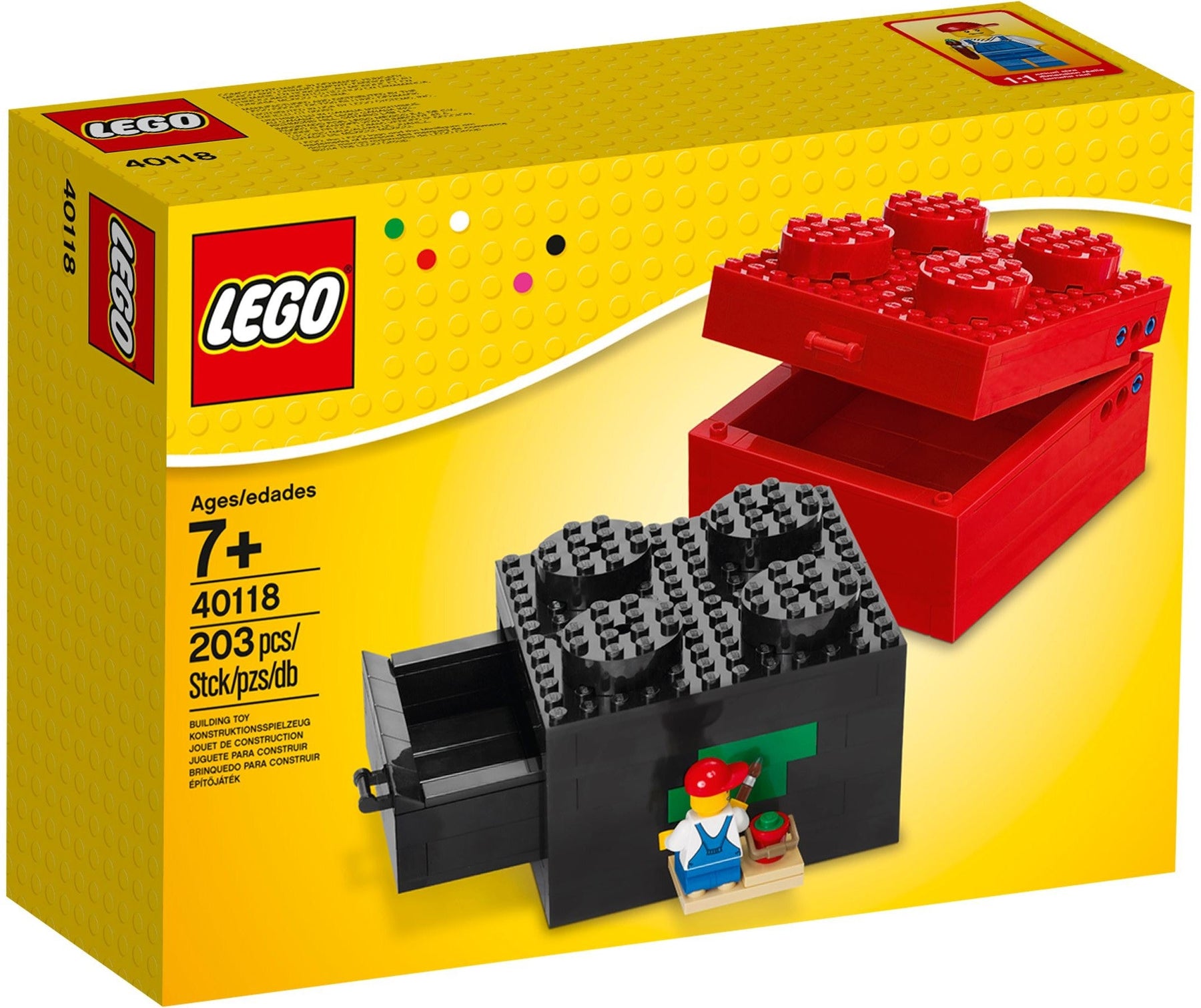 LEGO 40118 Buildable Brick Box 2x2 Storage w/ Minifigure - SuperSaverAU - view 4