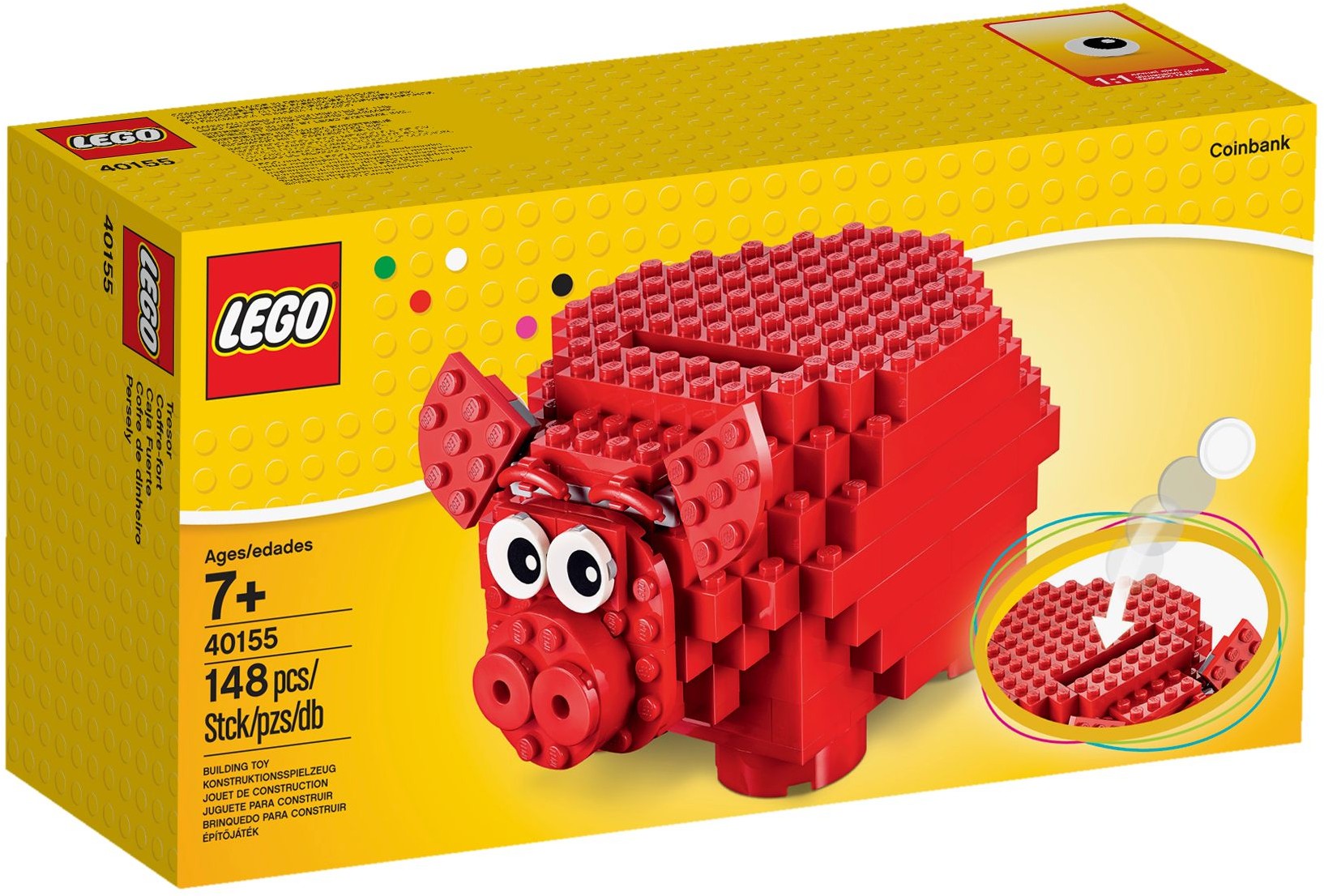 LEGO 40155 Piggy Coin Bank - Buildable & Posable - SuperSaverAU - view 1