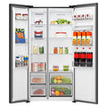 Hisense 541L PureFlat Side by Side Fridge - Charcoal Black, Water Dispenser, 4 Star Energy - HRSBS540BW