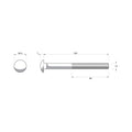 Zenith M12 x 140mm Hot Dip Galvanised Cup Head Bolt & Nut - 4.6 Grade Steel