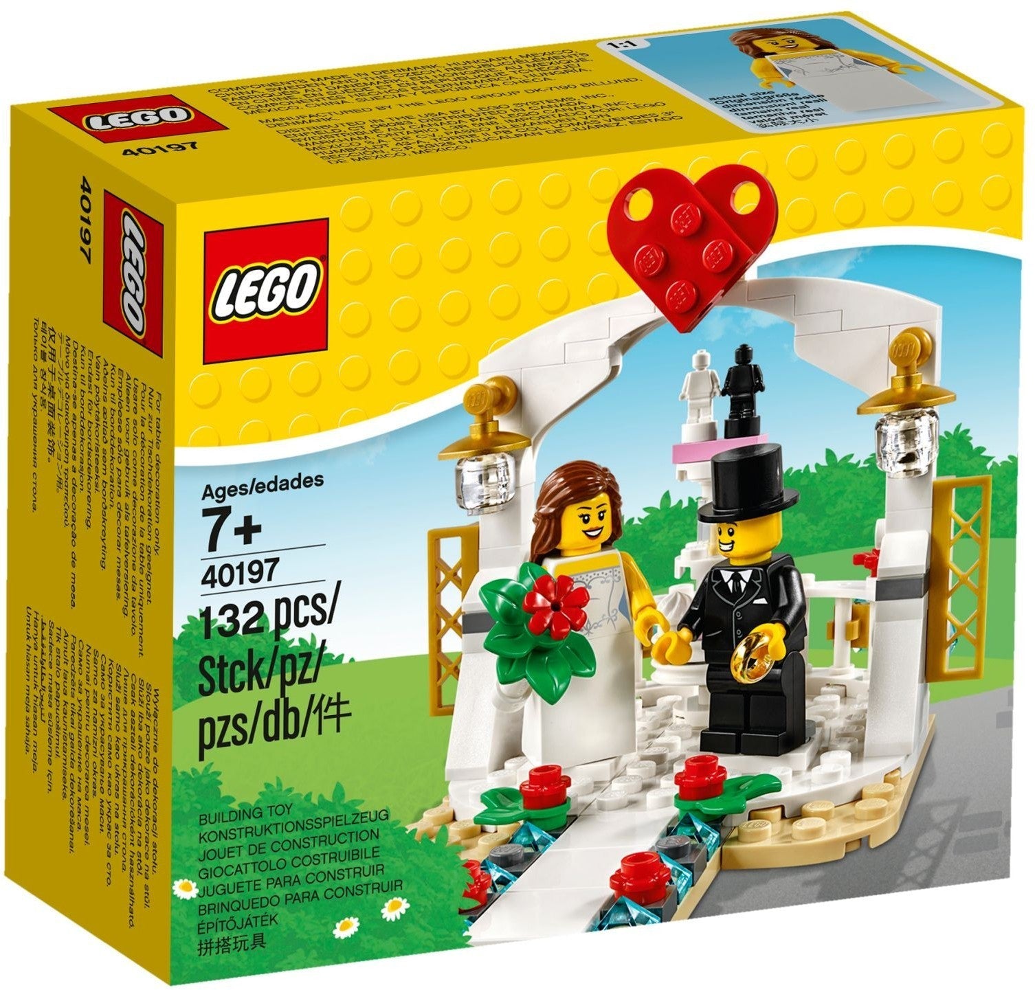 LEGO 40197 Wedding Favor Set with Bride & Groom Minifigures - SuperSaverAU - view 1