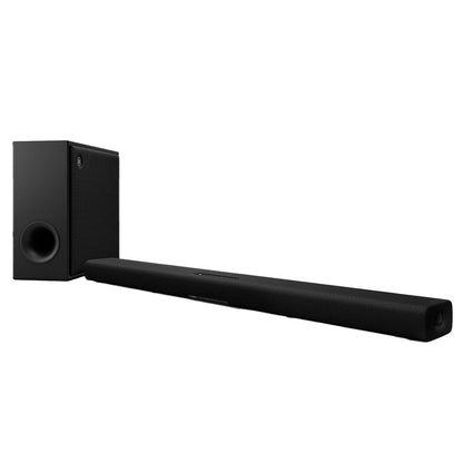 Yamaha Sound Bar with Subwoofer 4.1 Channels, Dolby Atmos, Wireless, Black
