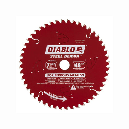 Diablo 184mm 48t Steel Demon Circular Saw Blade for Ferrous Metals