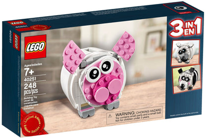 LEGO 40251 Piggy Bank - Buildable 3-in-1 Animal Savings Bank
