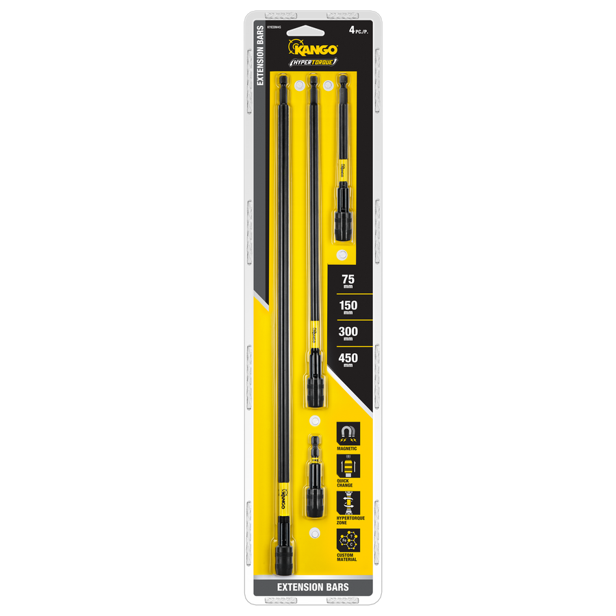 Kango HyperTorque 4-Piece Impact Extension Bar Set 75-450mm KYIEBM4S