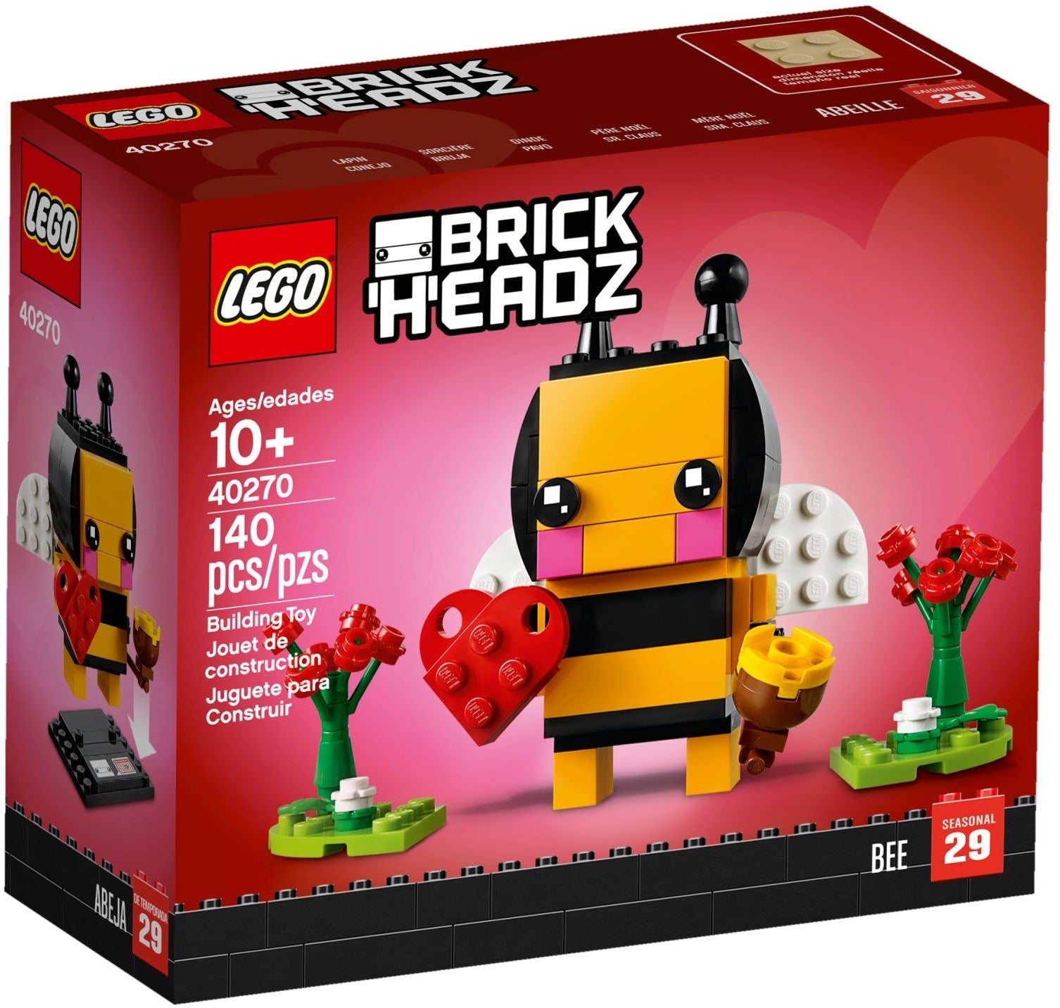 LEGO 40270 Valentine's Bee BrickHeadz Building Kit - SuperSaverAU - view 1