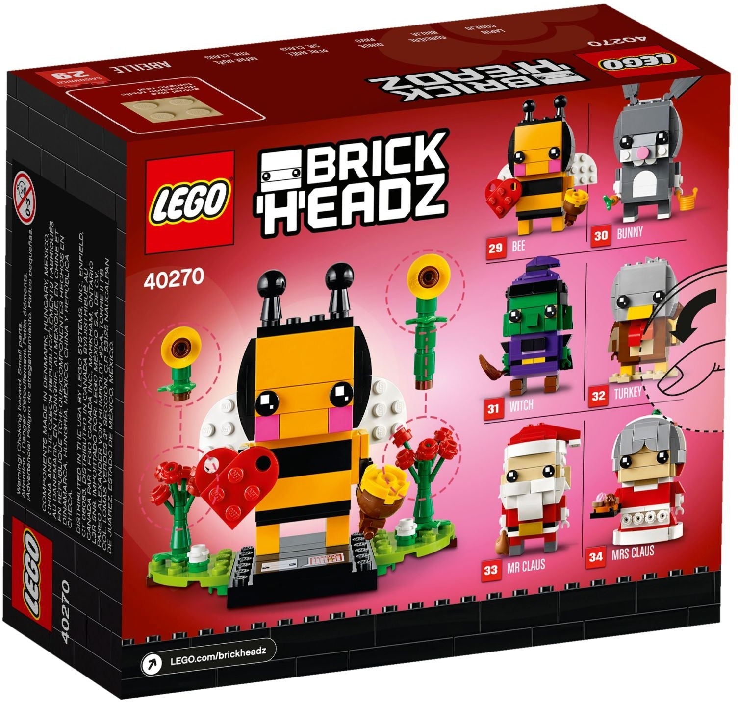LEGO 40270 Valentine's Bee BrickHeadz Building Kit - SuperSaverAU - view 2