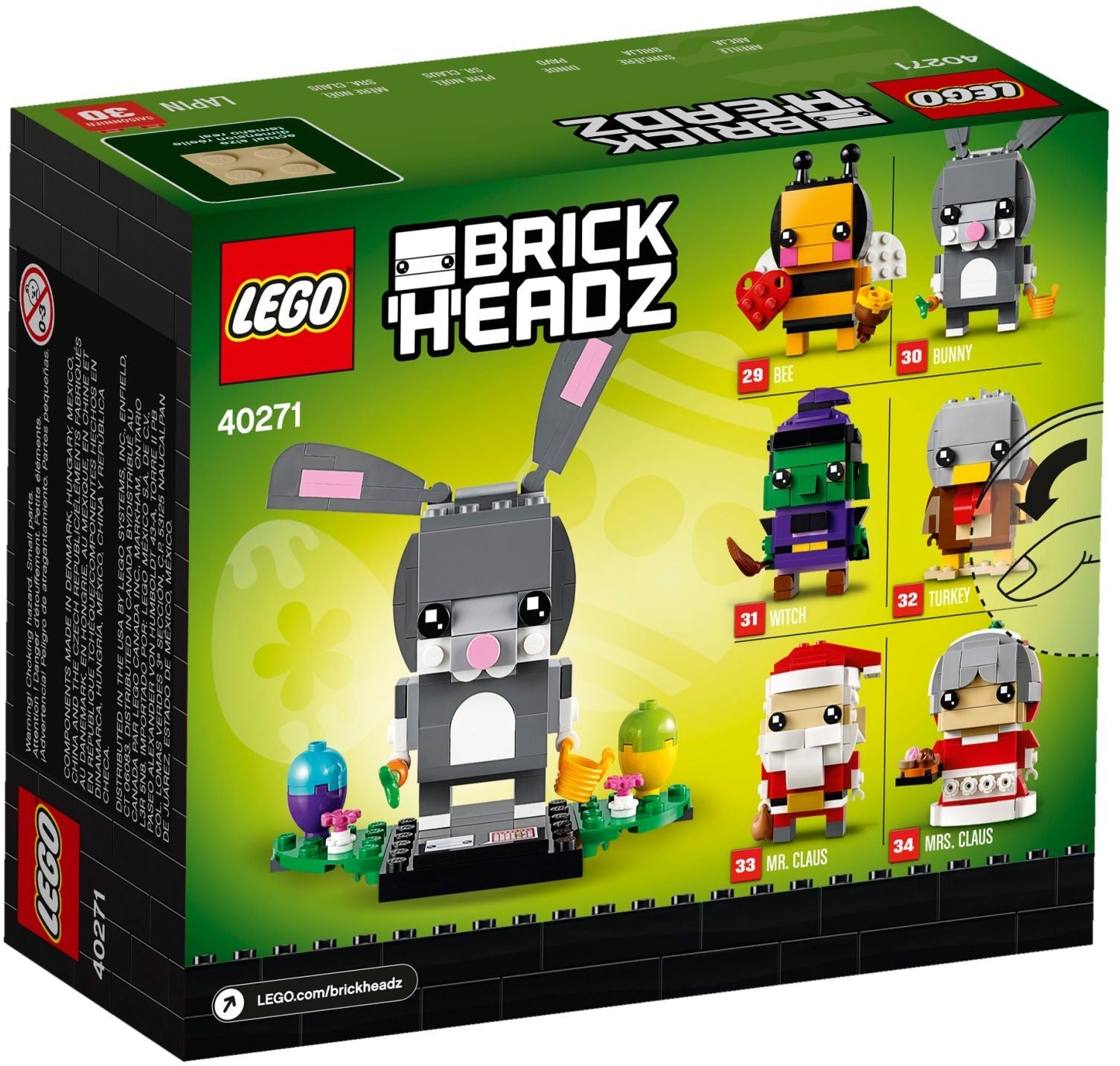 LEGO 40271 Easter Bunny BrickHeadz Building Kit - SuperSaverAU - view 3