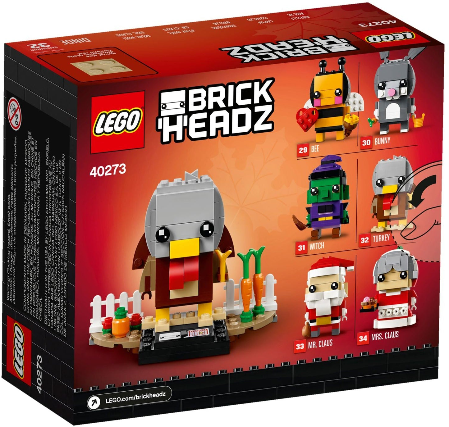 LEGO 40273 Thanksgiving Turkey BrickHeadz Set