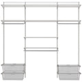Elfa Advanced 2158mm Wardrobe Pack - White E-Poxy Bonded Steel - 10 Year Warranty - 11997