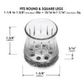 Slipstick 29-34mm Diameter Clear Sleeve Outdoor Floor Cap CB95005