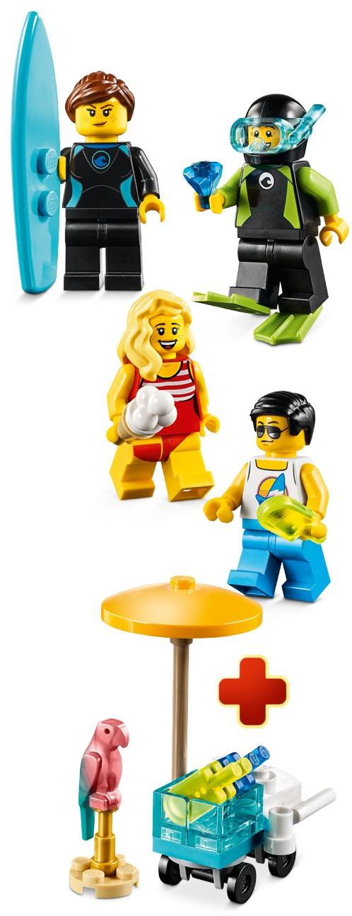 LEGO 40344 Summer Minifigures: Diver, Surfer & Ice Cream Fun - SuperSaverAU - view 1