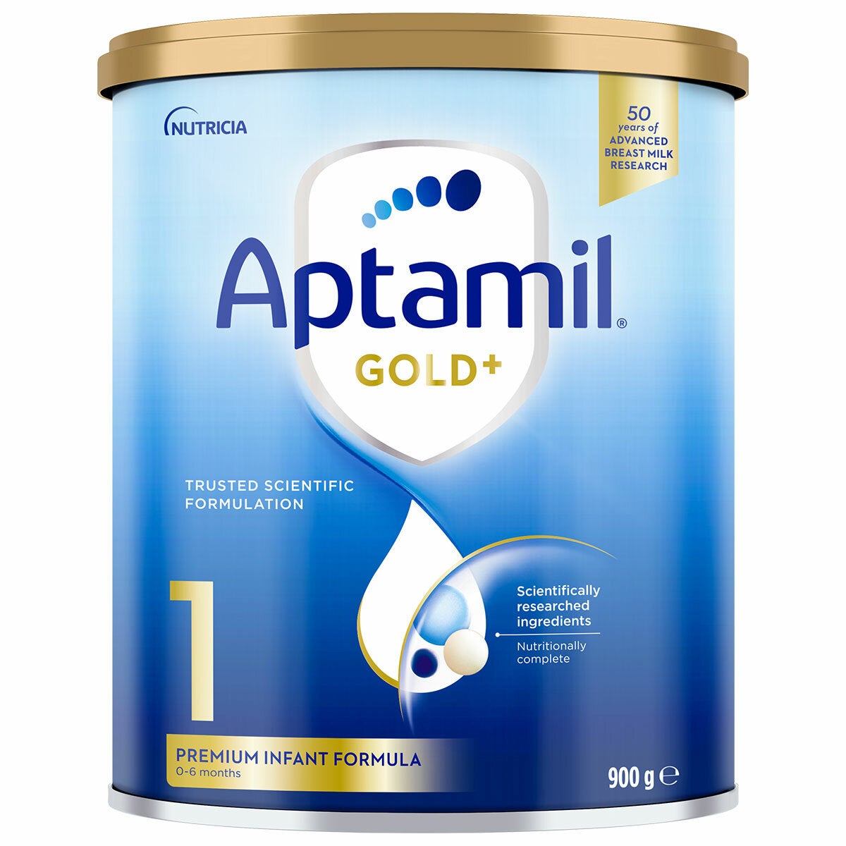Aptamil Gold Plus Baby Formula 0 to 6 Months Stage 1 3 x 900g — image 2