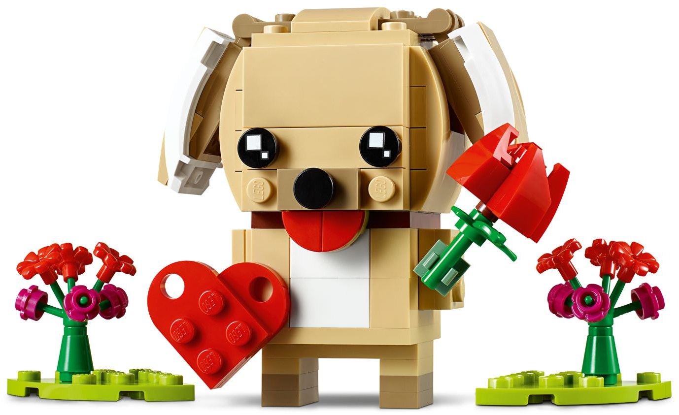LEGO 40349 Valentine's Puppy BrickHeadz Set
