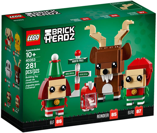 LEGO 40353 BrickHeadz Reindeer, Elf & Elfie Holiday Set