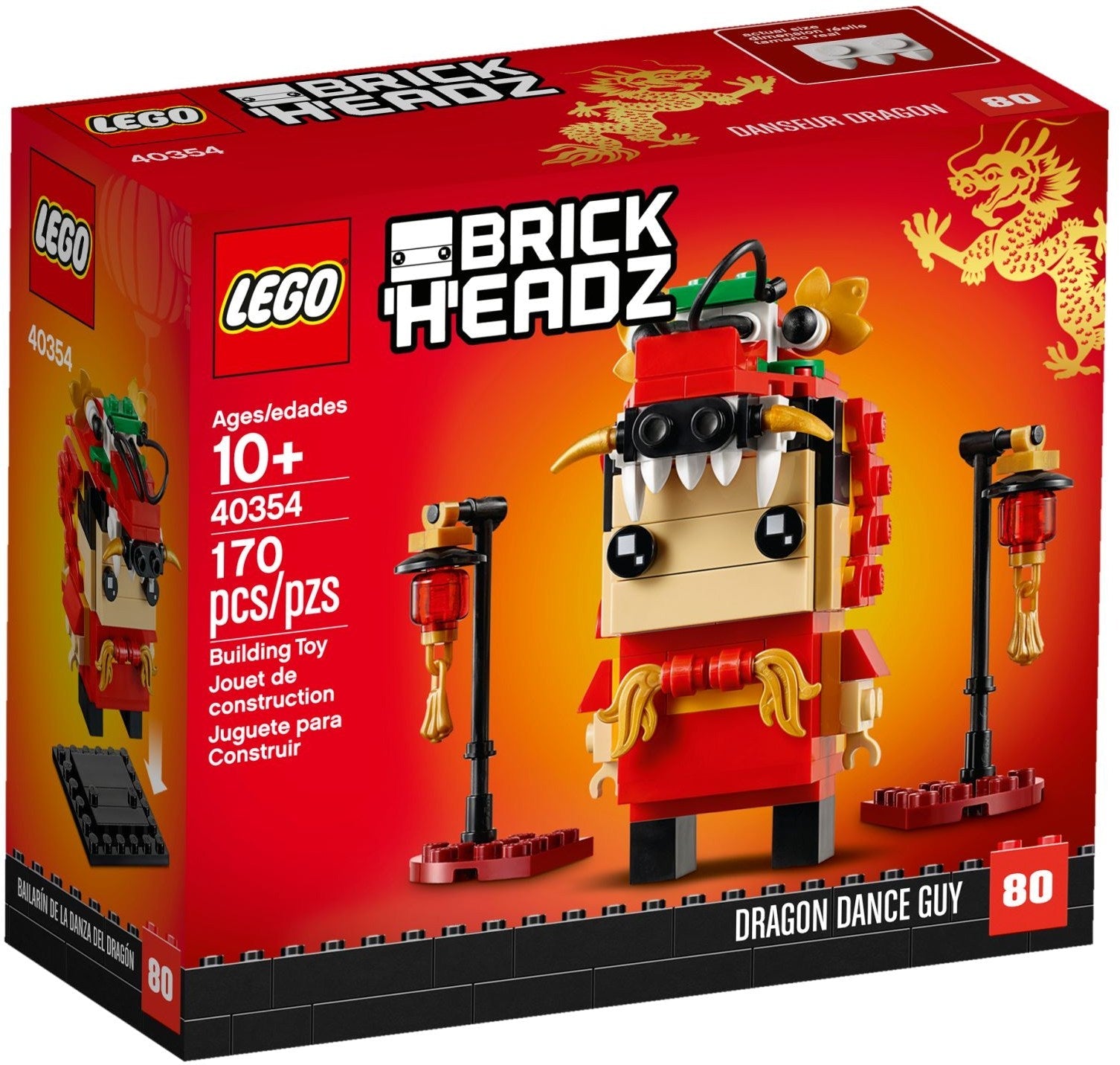 LEGO 40354 Brickheadz Dragon Dance Guy- Auzzi Store