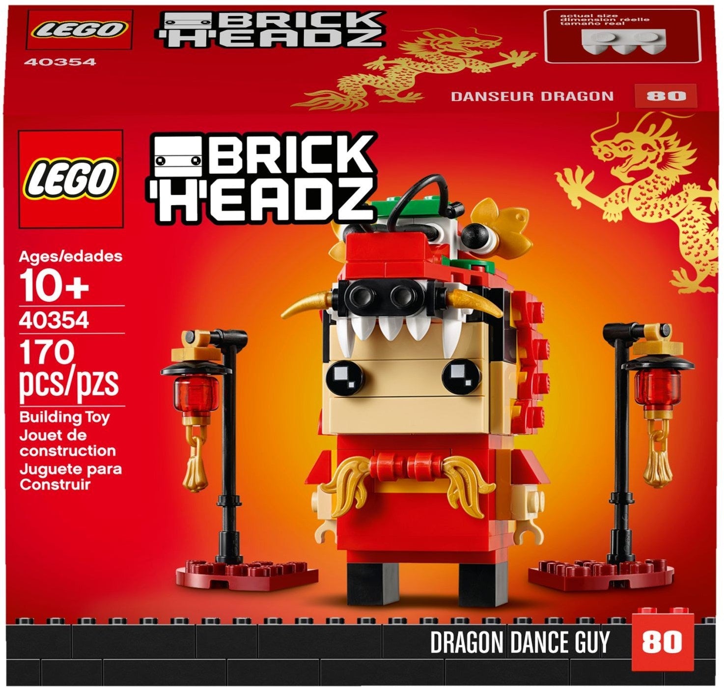LEGO 40354 Brickheadz Dragon Dance Guy- Auzzi Store