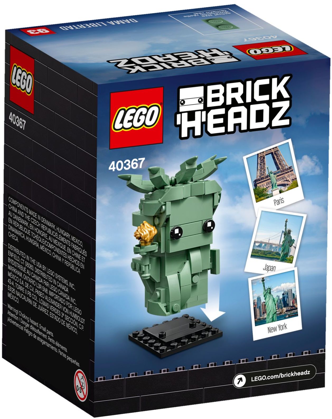 LEGO 40367 Lady Liberty BrickHeadz Statue of Liberty - SuperSaverAU - view 2