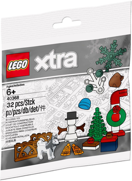 LEGO 40368 Xmas Accessories: Snowman, Tree & Festive Fun