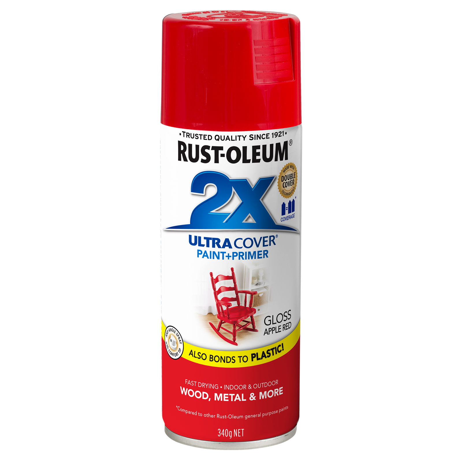 Rust-Oleum 2X Ultra Cover Gloss Apple Red Spray Paint 340g