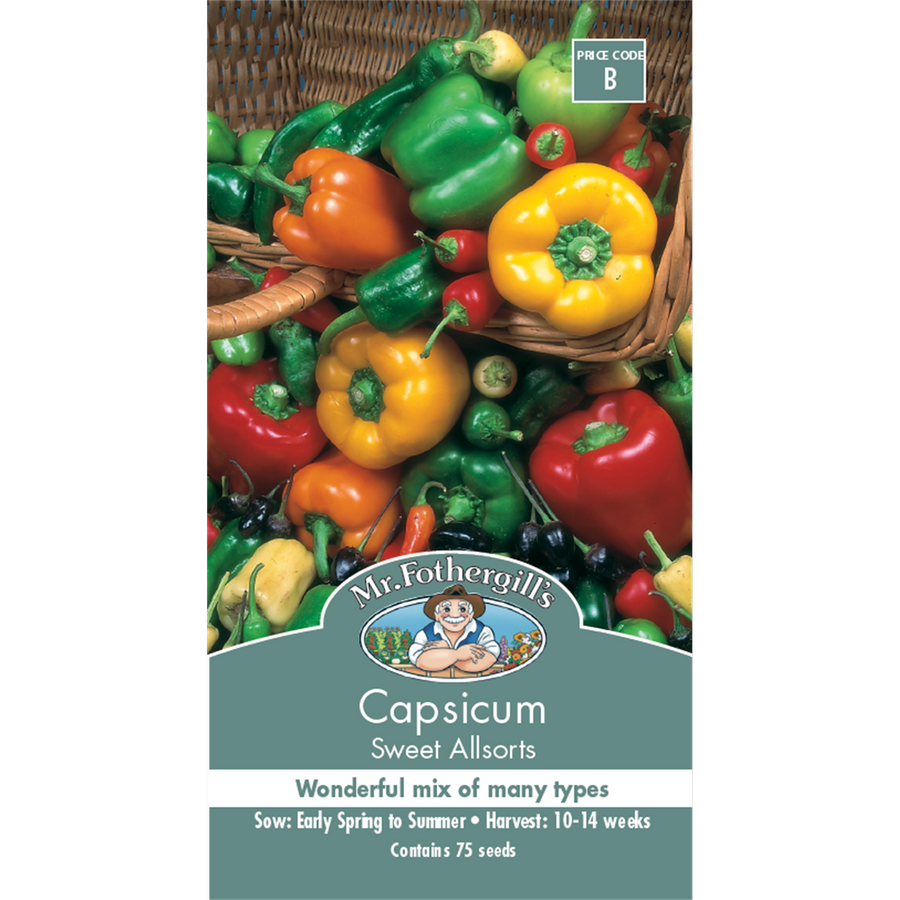 Mr Fothergill Sweet Capsicum Vegetable Seeds - 75mm - Seed - Vitamin C - SuperSaverAU - view 1