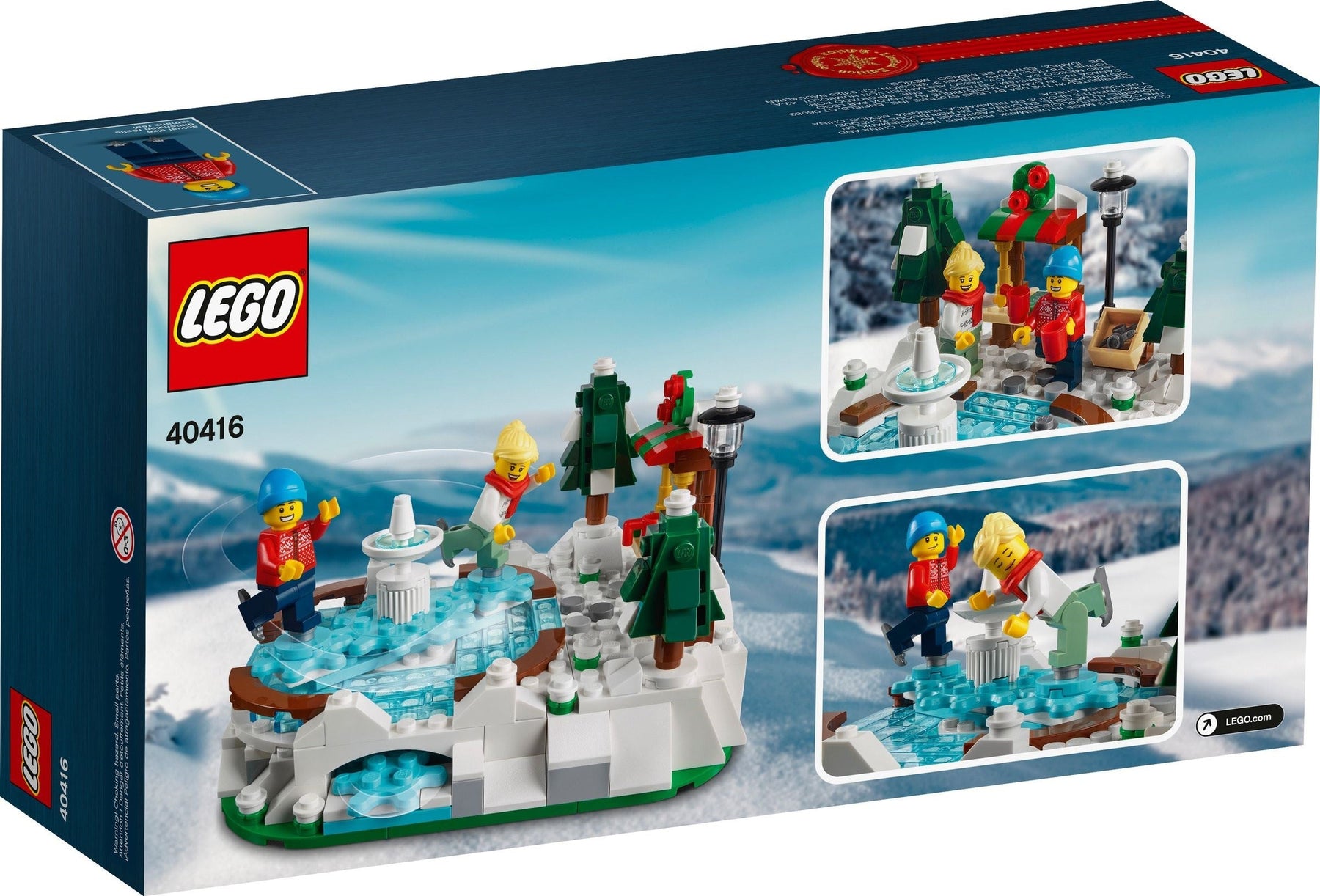 LEGO 40416 Ice Skating Rink Christmas Gift Set with Minifigures - SuperSaverAU - view 2